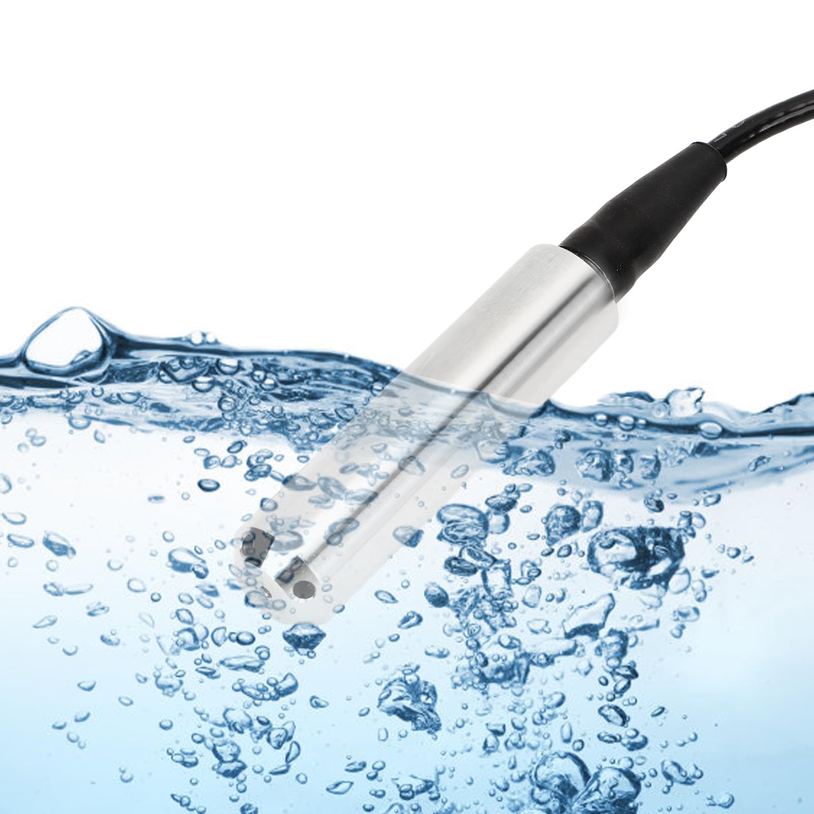 Trasmettitore Livello Acqua 4-20mA 24V CC, Sonda Sensore Acciaio Inossidabile 304 Portata 0-2 Metri, IP68 Impermeabile Sommerso, Serbatoio Pozzo Serbatoio Industriale