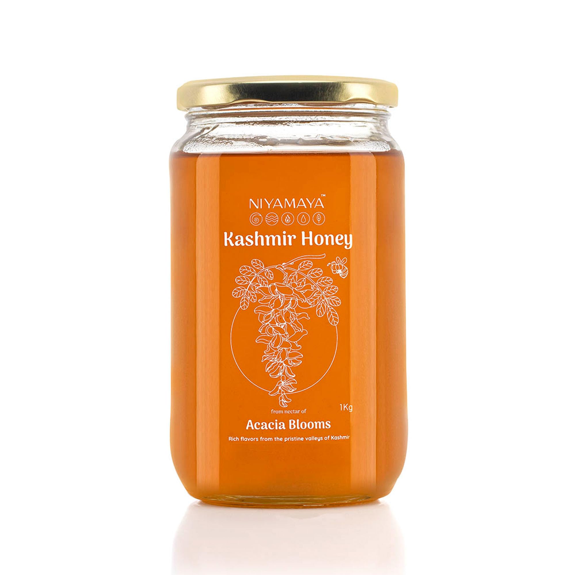 NIYAMAYA Kashmir Acacia Honey 1 kg Jar | 100% Pure Natural and Original Raw Honey | Unprocessed Kashmiri Shahad | No Sugar No Adulteration (B099WXS2PH) Amazon Price History, Amazon Price Tracker