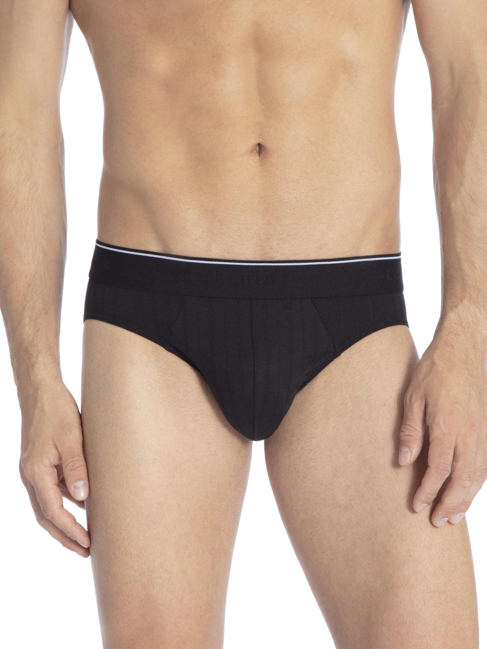 CALIDA Men's Pure & Style Briefs - Black - Large
