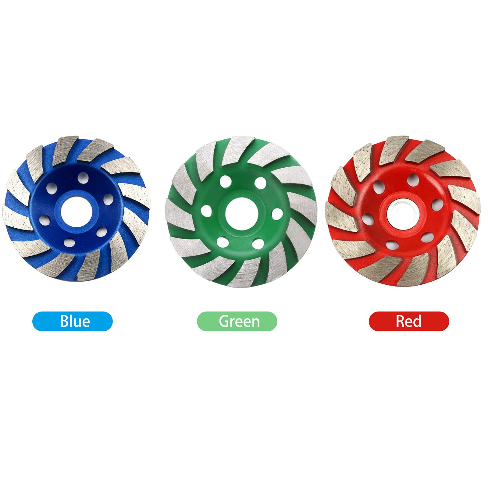 Diamant à Meuler Béton Disque Diamant Meule Assiette Diamantée 125x22,2mm Meule Diamantée Universel Pour Poncer Béton Pierre Marbre Granit Chape Maçonnerie Disque Meuleuse Double Rangée