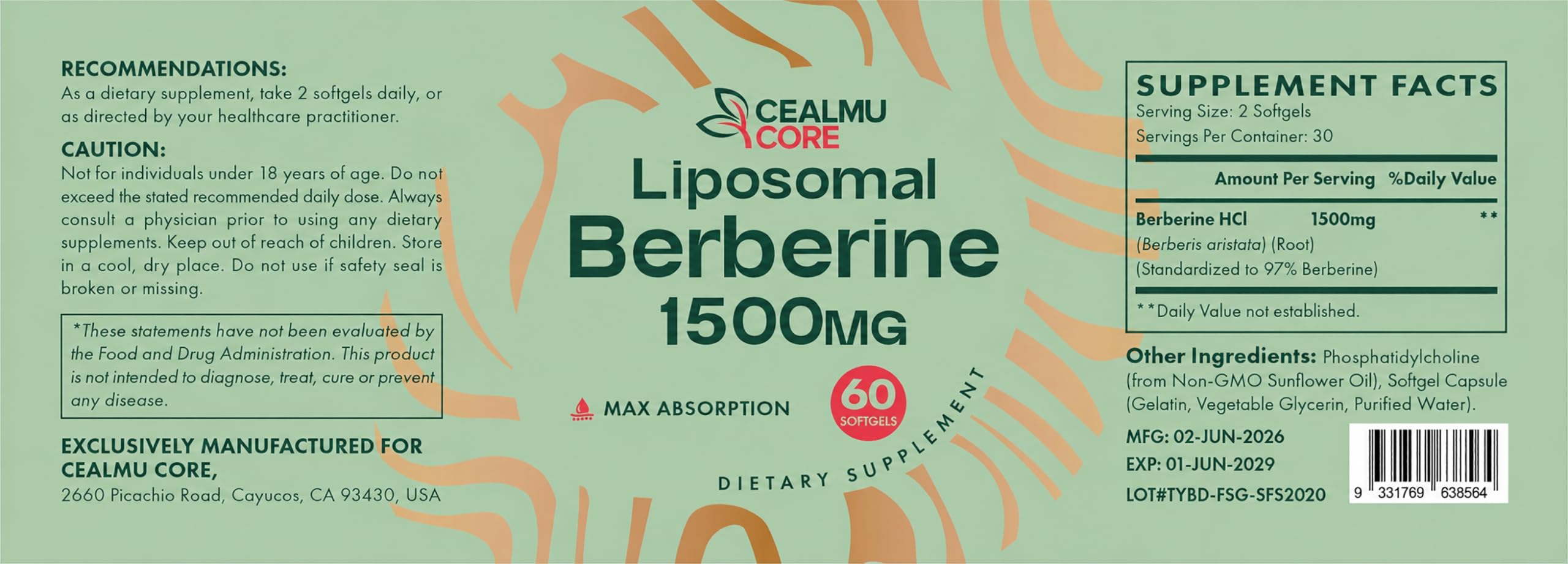 Liposomal Berberine HCL - High Bioavailability Berberines Supplement,1 Pack — Amazon image 8