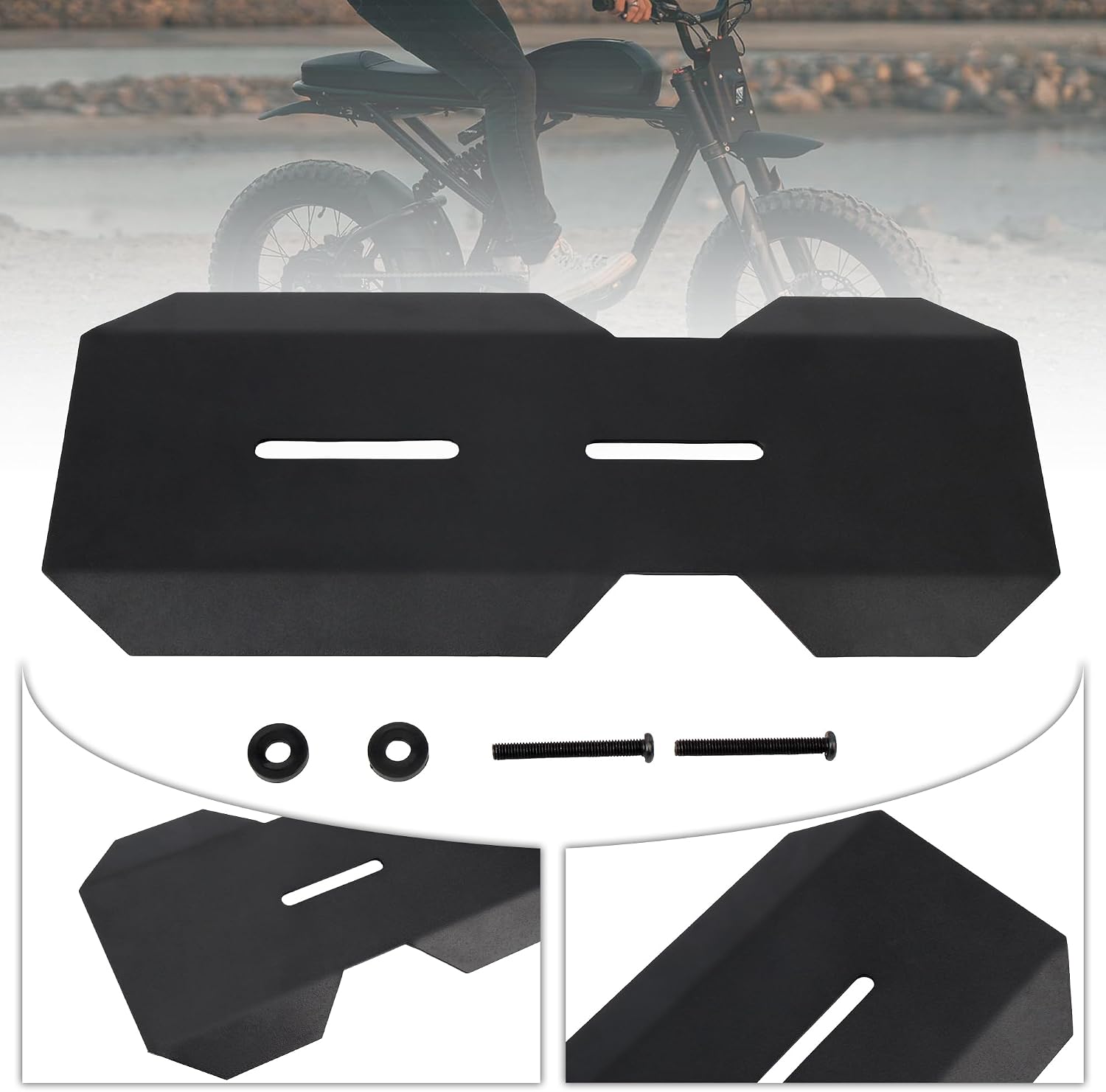 Middle Mudguard Motorcycle Central Mud Guard Replacement for Super 73 S1 S2 RX ZX Ridstar Q20 Ebike Electric Bike