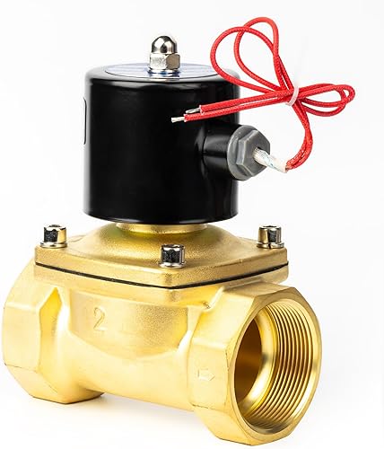 Miniatura 20 de U.S. Solid Válvula solenoide eléctrica de latón de 3/4 pulgada, 110V CA, normalmente cerrada, para agua no potable, aire y diésel