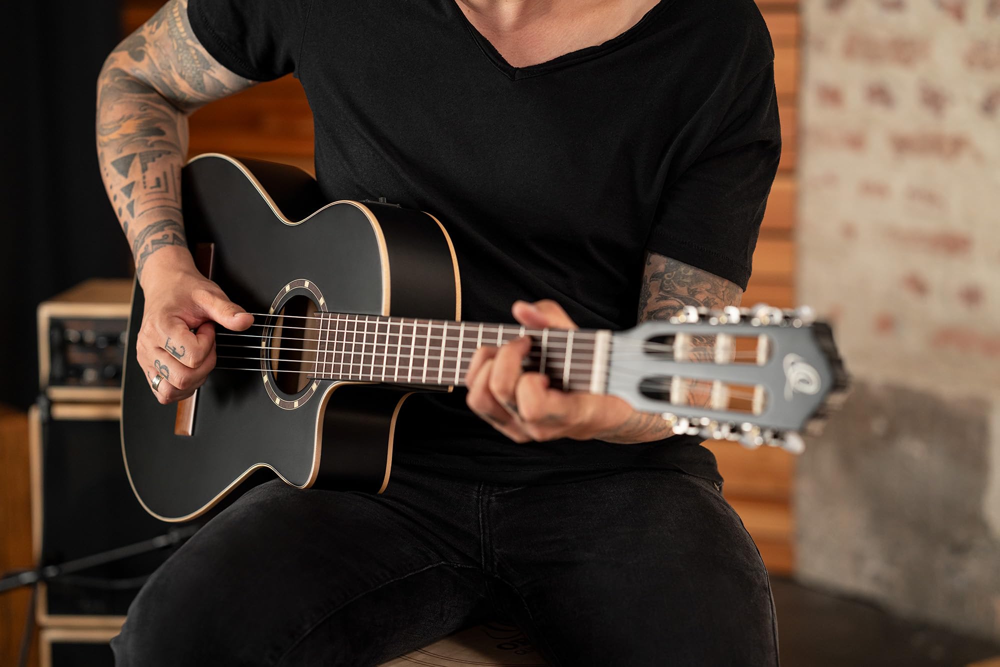 Ortega RCE125SBK-3/4 - Guitarra clásica (3/4)