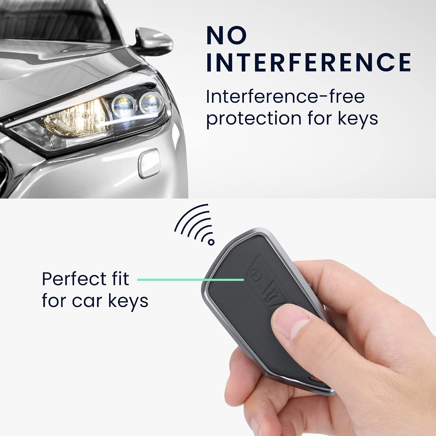 kwmobile Key Cover Compatible With VW Golf 8 - Dark Grey - Image 4