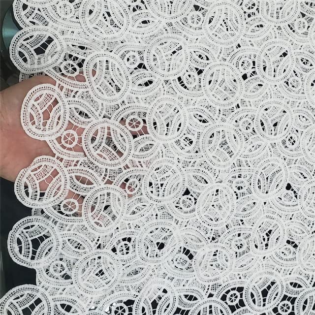 5 jardów biała koronka z gipiury, miękka, przyjazna dla skóry, sznurek do haftowania, tkanina na imprezę, szerokość 120 cm