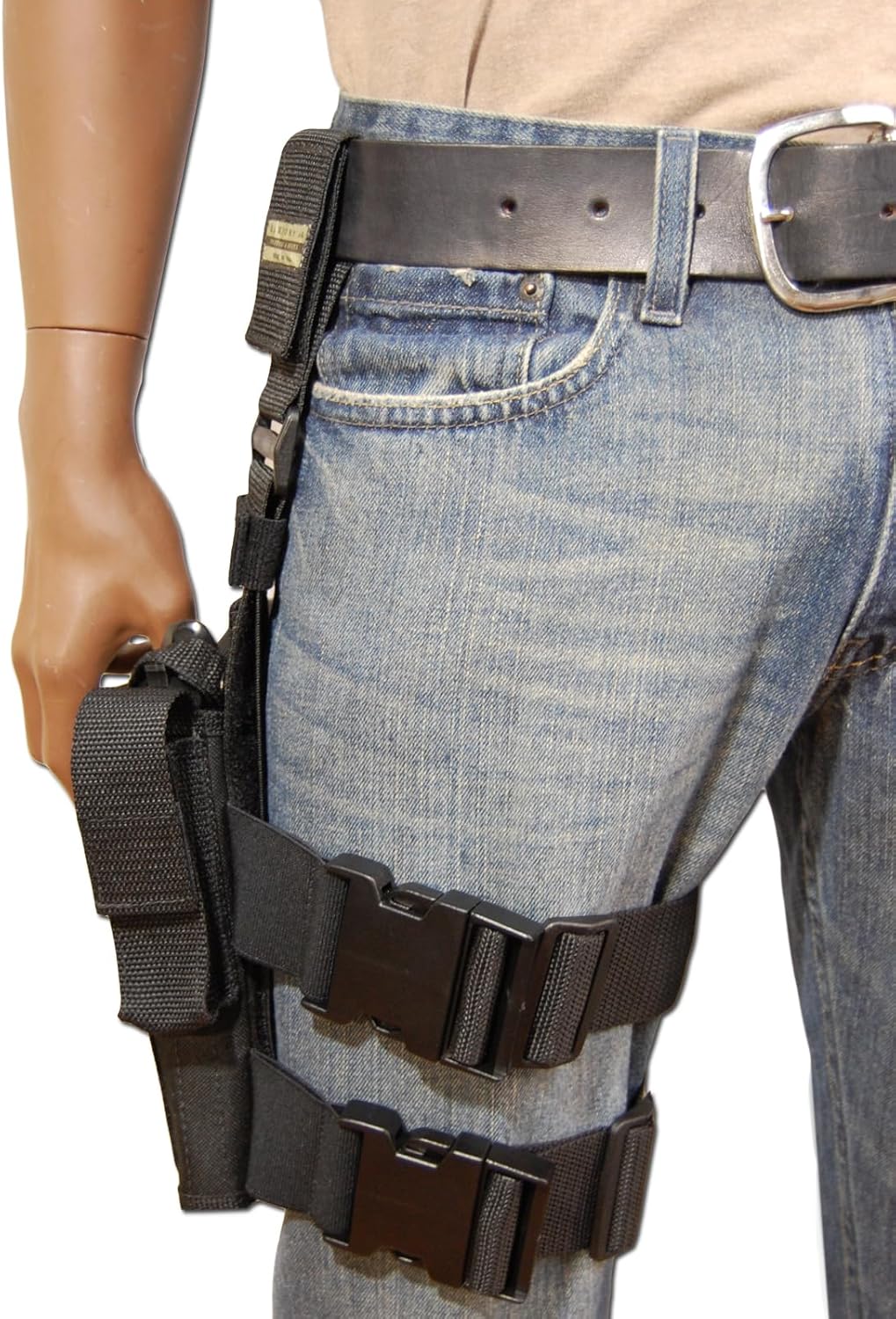 New Barsony Tactical Leg Holster for Full Size 9mm 40 45
