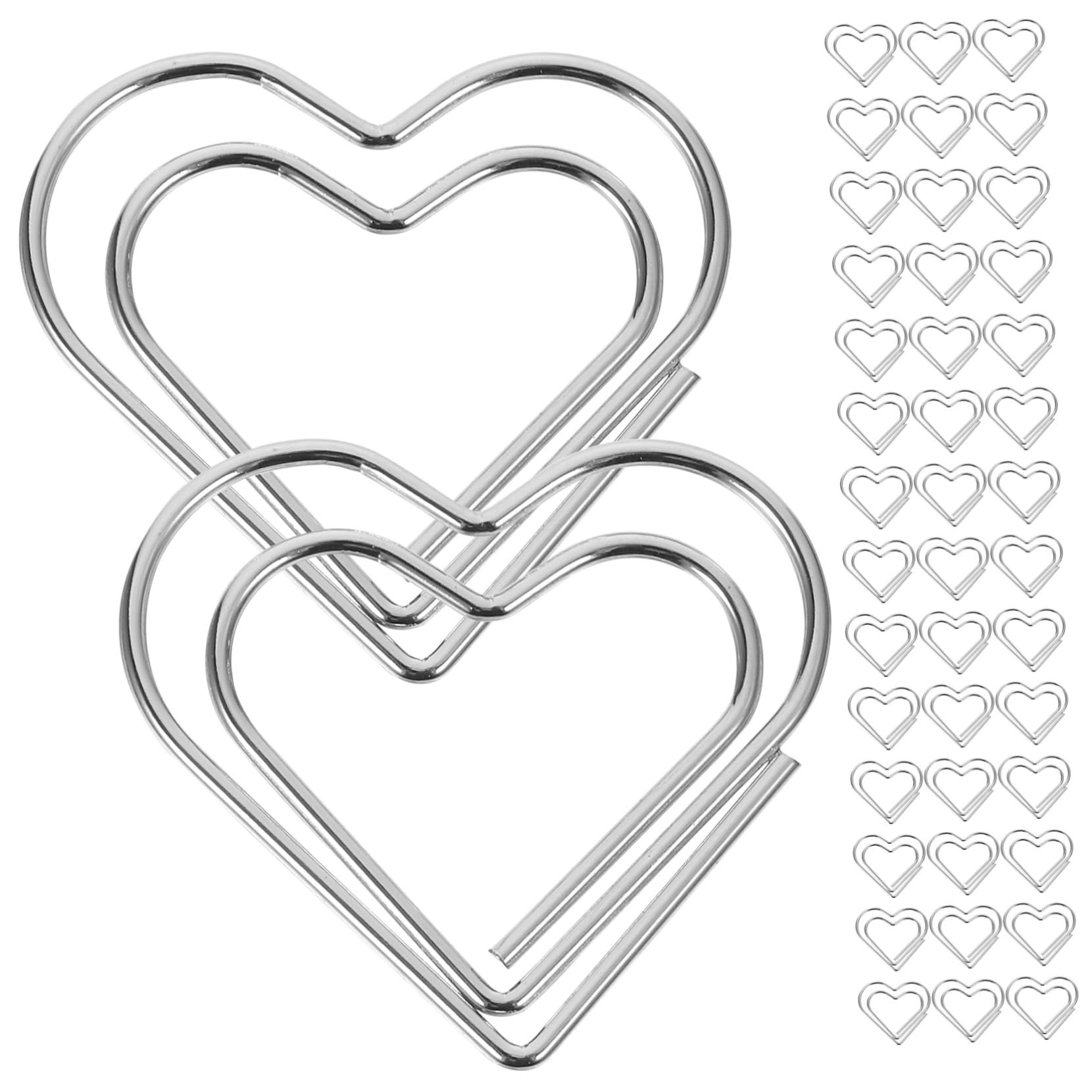 Angoily 4 Set Graffette in Metallo Per Ufficio Scuola Clip Decorative Per Documenti Organizzazione Scrapbooking Accessori Per Carta Silver 100 Pezzi * 4