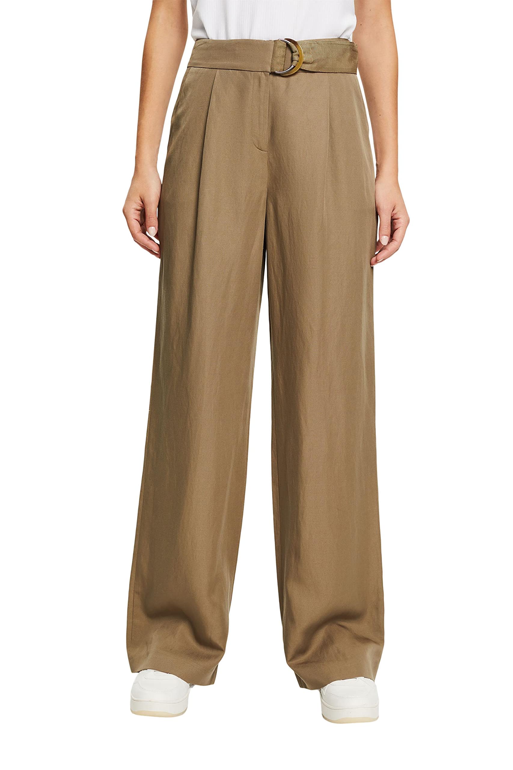ESPRIT 032EO1B302 Pantalons, 350/kaki Vert, 32W x 32L Femme