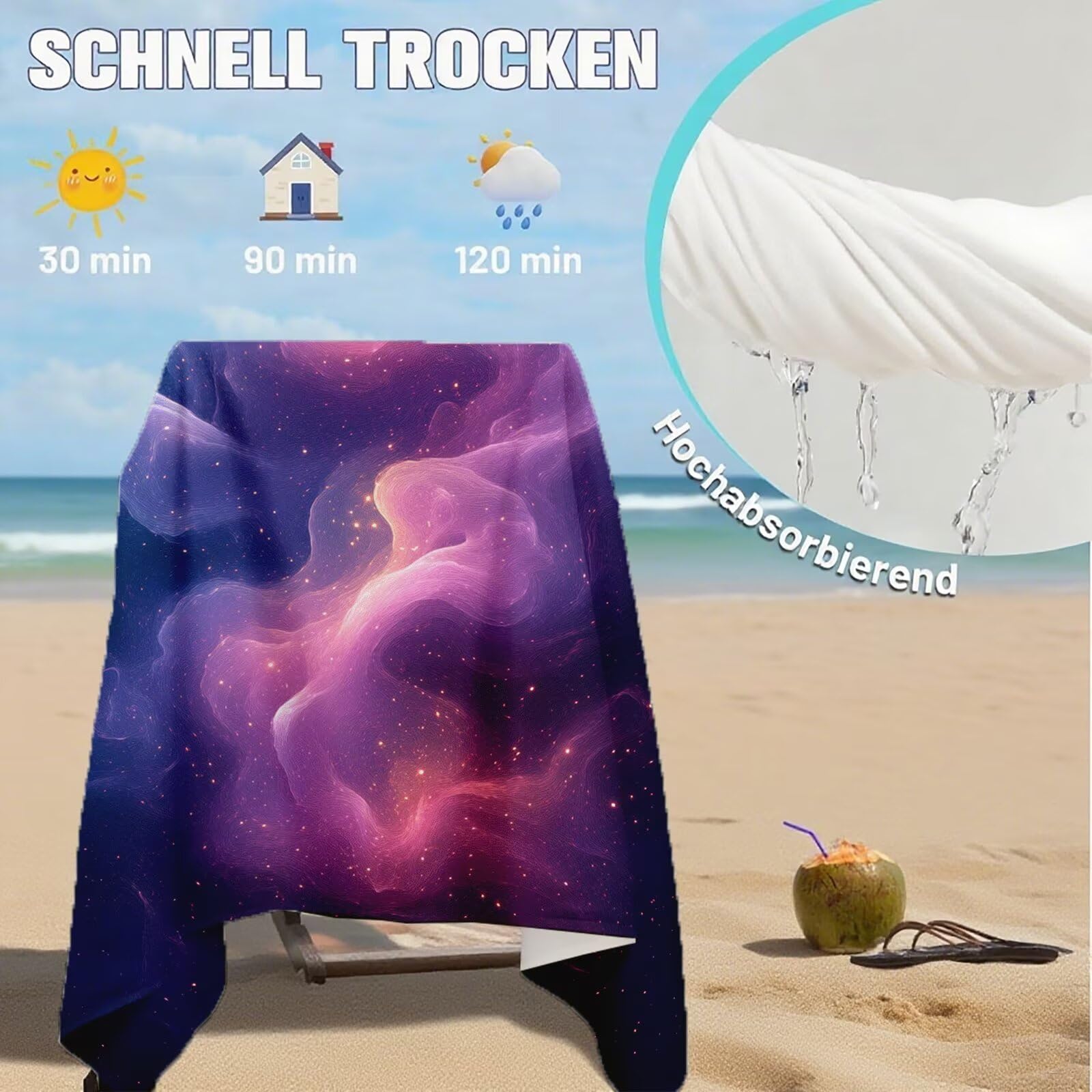 Serviette de Plage XXL 100x200 cm,Abstrait Serviette Plage Microfibre avec Séchage Rapide, Anti-Sable, Absorbante Fonction Design pour Vacances Piscine Pique-Nique Voyages Yoga, Cadeau Femme Q-900