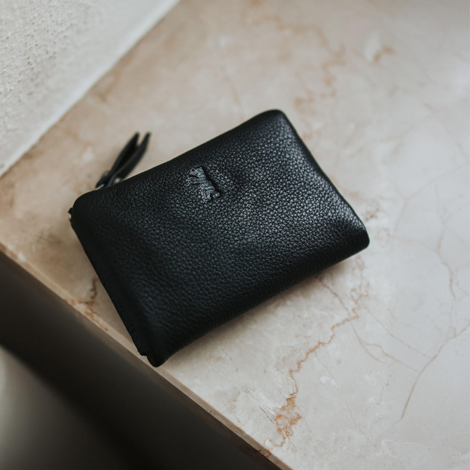 Berliner Bags Klein Geldbörse Leder Cleo Premium mit RFID-Schutz - Schwarz