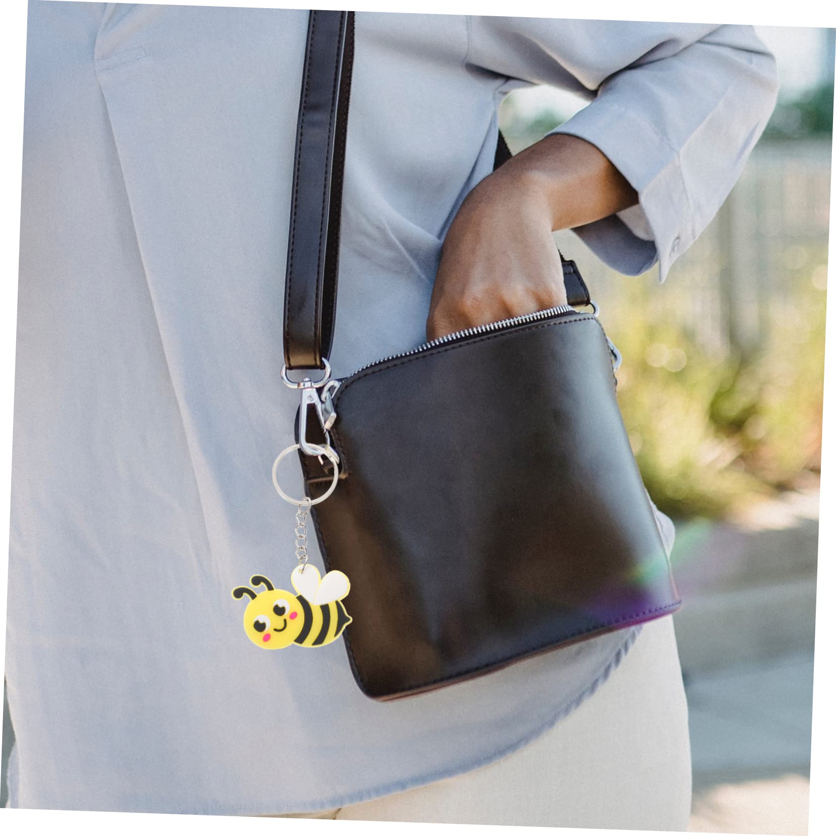 72piezas Llaveros De Abeja De Cartoon Adorables Accesorios Creativos Para Bolsos Decoración De Llaves y Pequeños