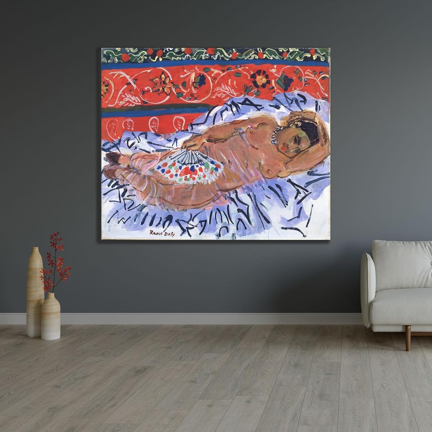 ArtDirect The Hindu Model (1929) Unframed Art Print Giclee Poster by Raoul Dufy - Ready for Framing with Customization Sizes 10x8, 13x11, 19x16, 29x24, 43x36 and 57x48 inches