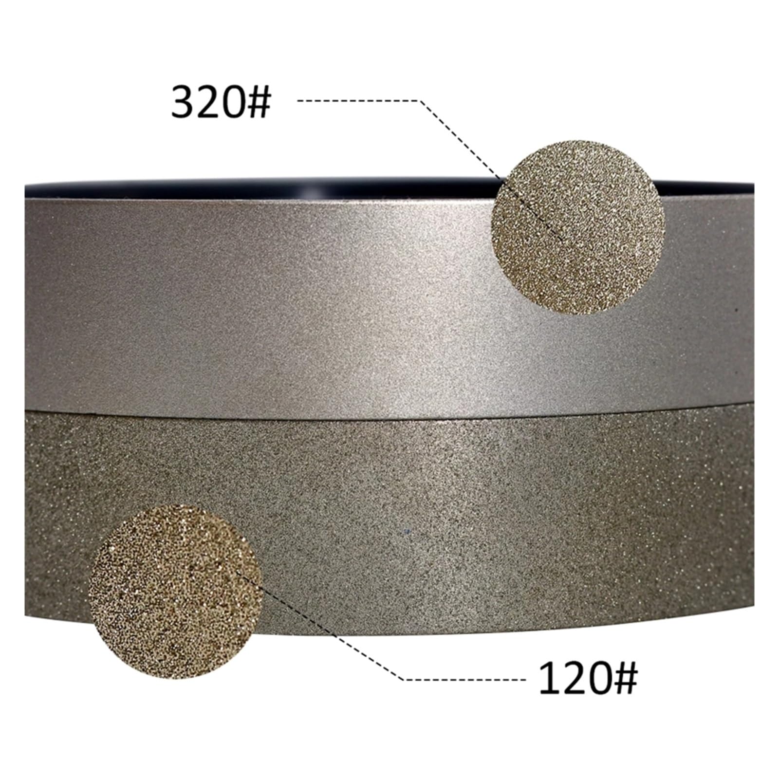 Discos de lijado de diamante de 6 pulgadas 60# 120# 240# 320# 600# for amoladora de troquelado, tira de preparación de superficie, disco de aleta de pulido fangzi (Size : 240)
