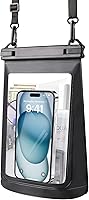 Vista 9 de Funda impermeable para iPhone 16 15 14 11 Pro Max y Galaxy S24 S21 – Bolsa seca flotante de gran capacidad para almacenar protector solar, gafas