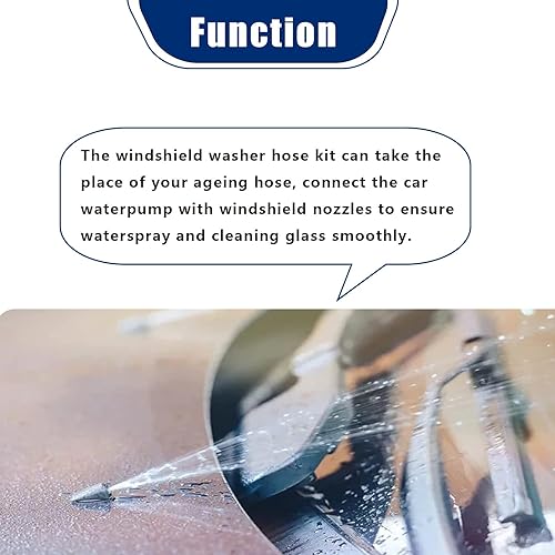 Miniatura 5 de Gseigvee Kit de 30 mangueras para limpiaparabrisas de automóvil, manguera de líquido de lavadora de 13.1 pies, conector de manguera en T tipo Y tipo