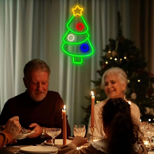 Miniatura 5 de SmilingTown Letreros de neón de Navidad para decoración de pared, funciona con USB, luces decorativas para el hogar, oficina, bar, pub, club,