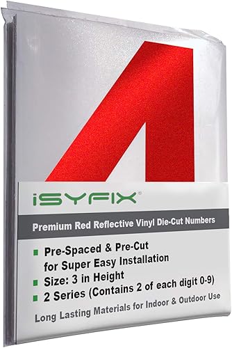 Vista 19 de iSYFIX - 2 juegos de calcomanías de números de 4 pulgadas, calcomanías de vinilo de alta calidad troqueladas y precortadas para buzón, ventanas, Oro