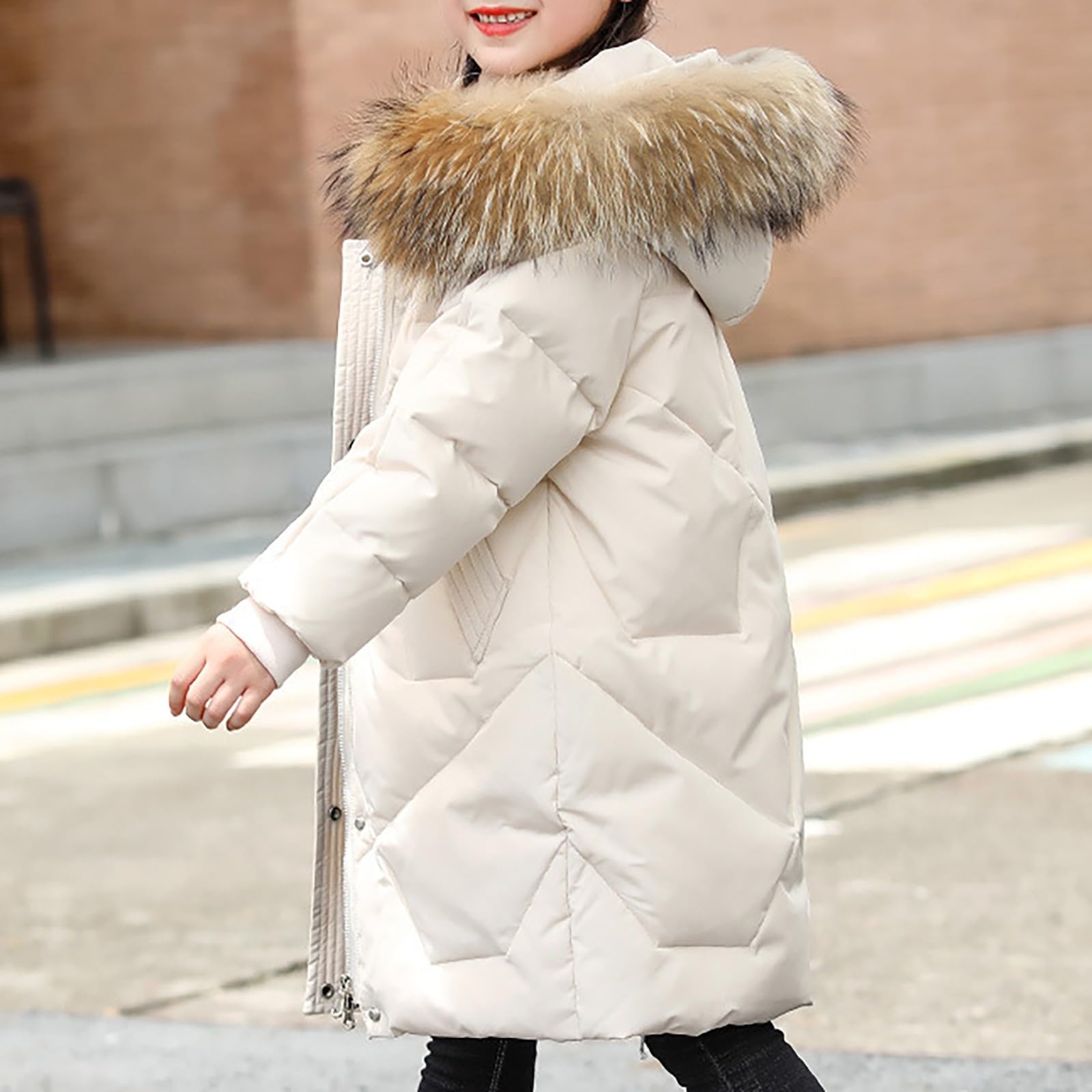 Generisch Abrigo de moda para niños y niñas, abrigo grueso, chaqueta acolchada de invierno, ropa de tela abrigo para hombre