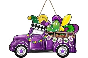 Mardi Gras Purple Truck Front Door Wreath: A Festive Carnival Welcome
