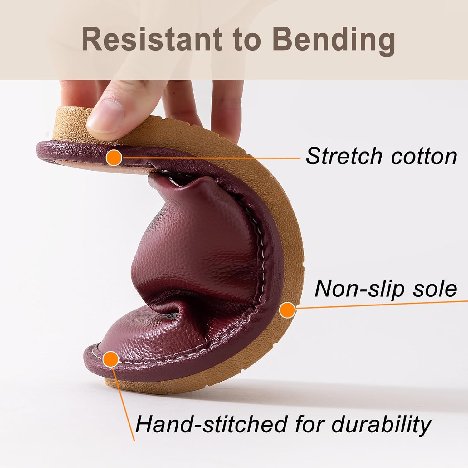 Cowhide Leather Slippers Womens Genuine Non-slip Home Bedroom Shoes House Slippers Comfy Indoor Outdoor Shoes - Image 6