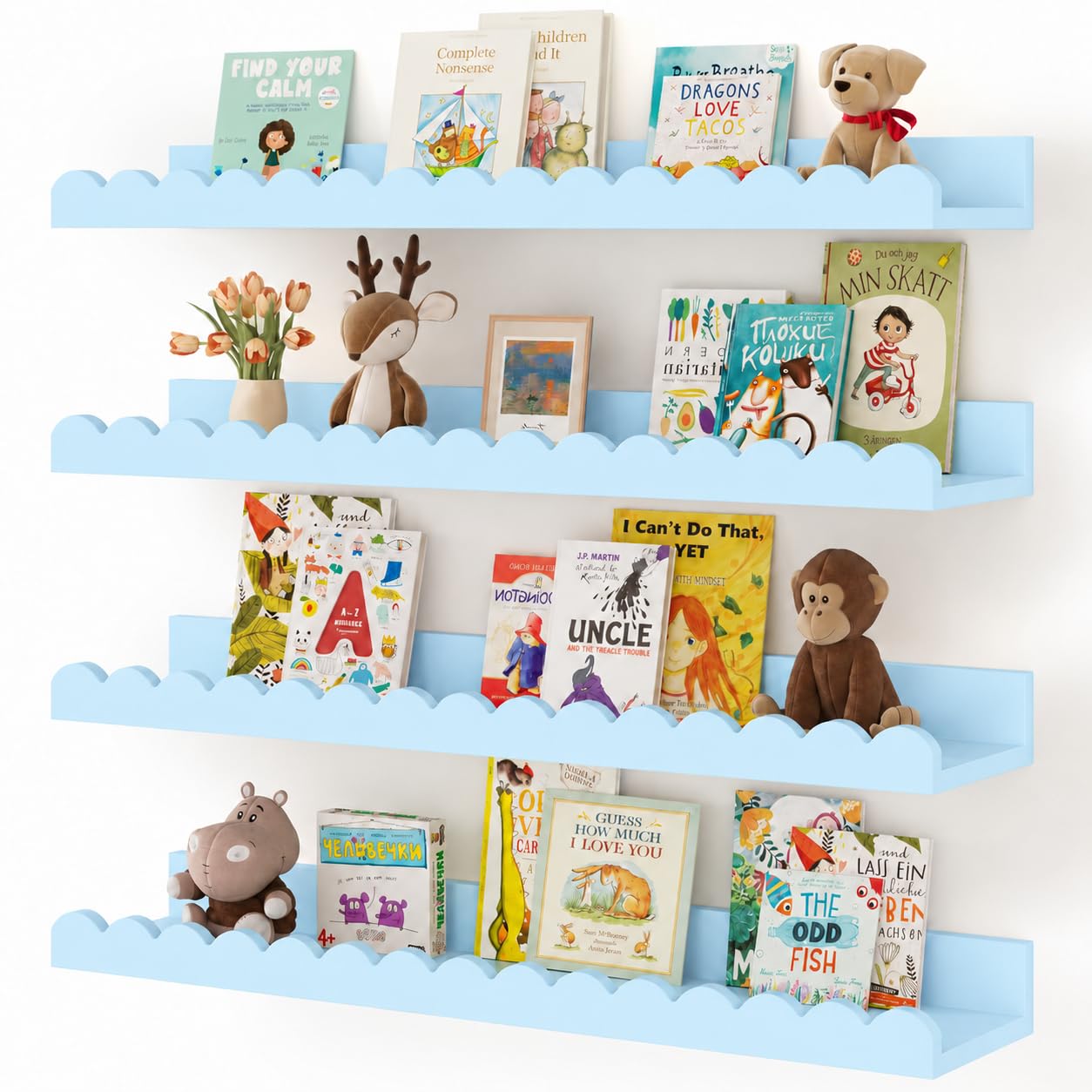 Shario Floating Shelves - White Nursery Book Shelves -11 Shario Floating Shelves - White Nursery Book Shelves -11