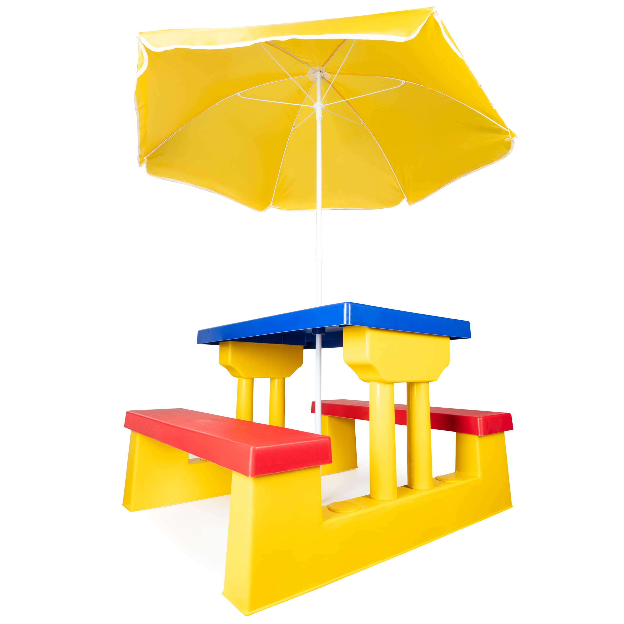 COIL Tavolo da Giardino per Bambini con Panche e Ombrellone Rimovibile