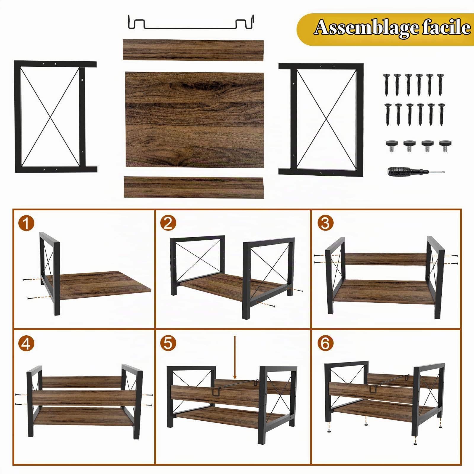 Support Vinyle pour 100 LP avec Séparateur, Bois Meuble Vinyles