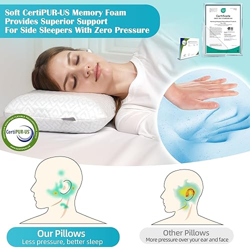 Miniatura 4 de USlixury Almohada para piercing de oreja, almohada de oreja con tapón de espuma, almohada de perforación de 3.5 pulgadas de alto con 4.7 x 3.2