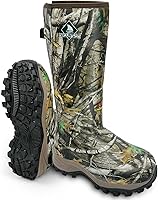 Obcursco Men's Camo Hunting Boots: 400G Insulated, 100% Waterproof 6mm Neoprene Rubber Boots for Winter Hunting & Fishing