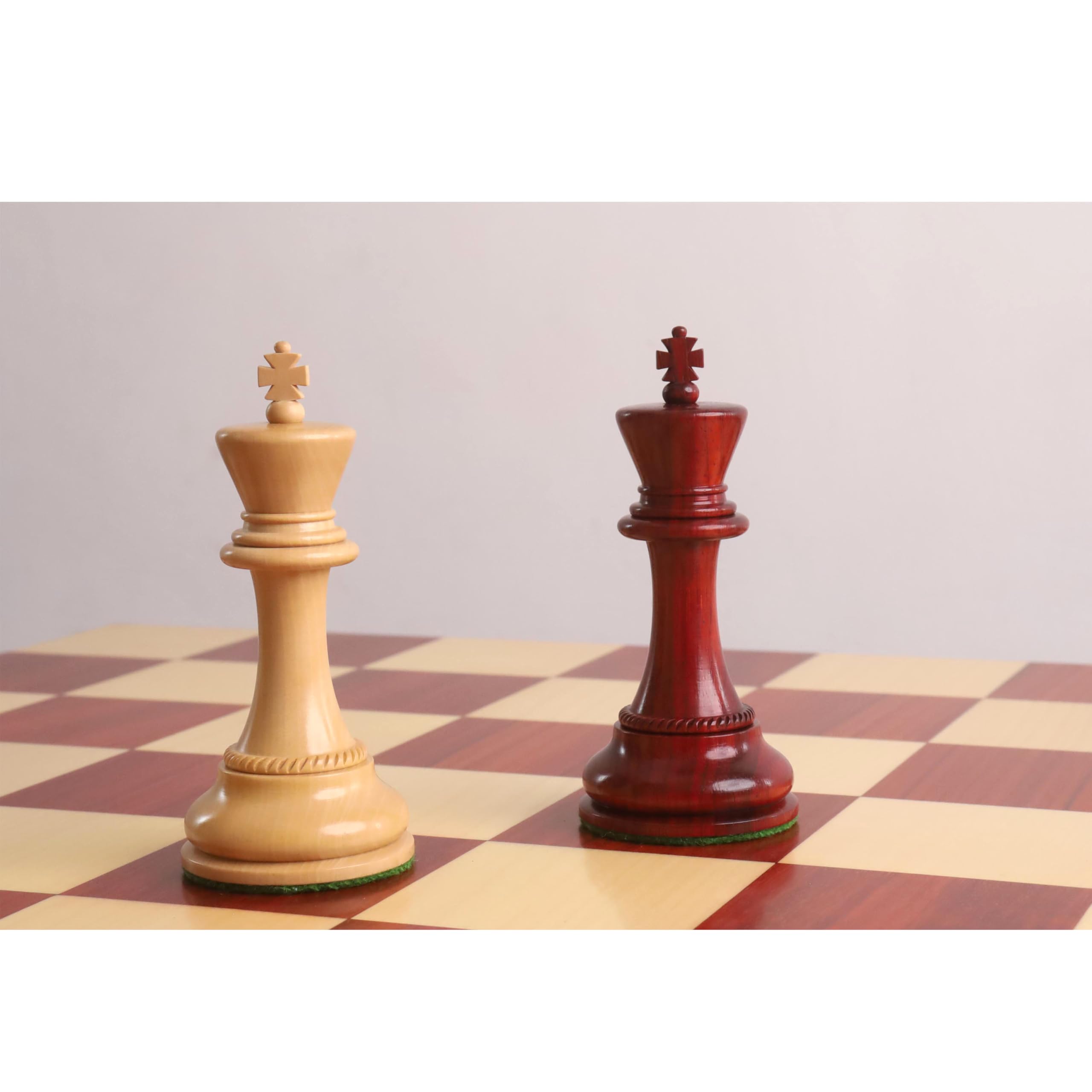 Royal Chess Mall - Juego de ajedrez Staunton de Lujo Imperator de 4,3" - Solo Piezas de ajedrez - Palisandro Bud - Peso Triple