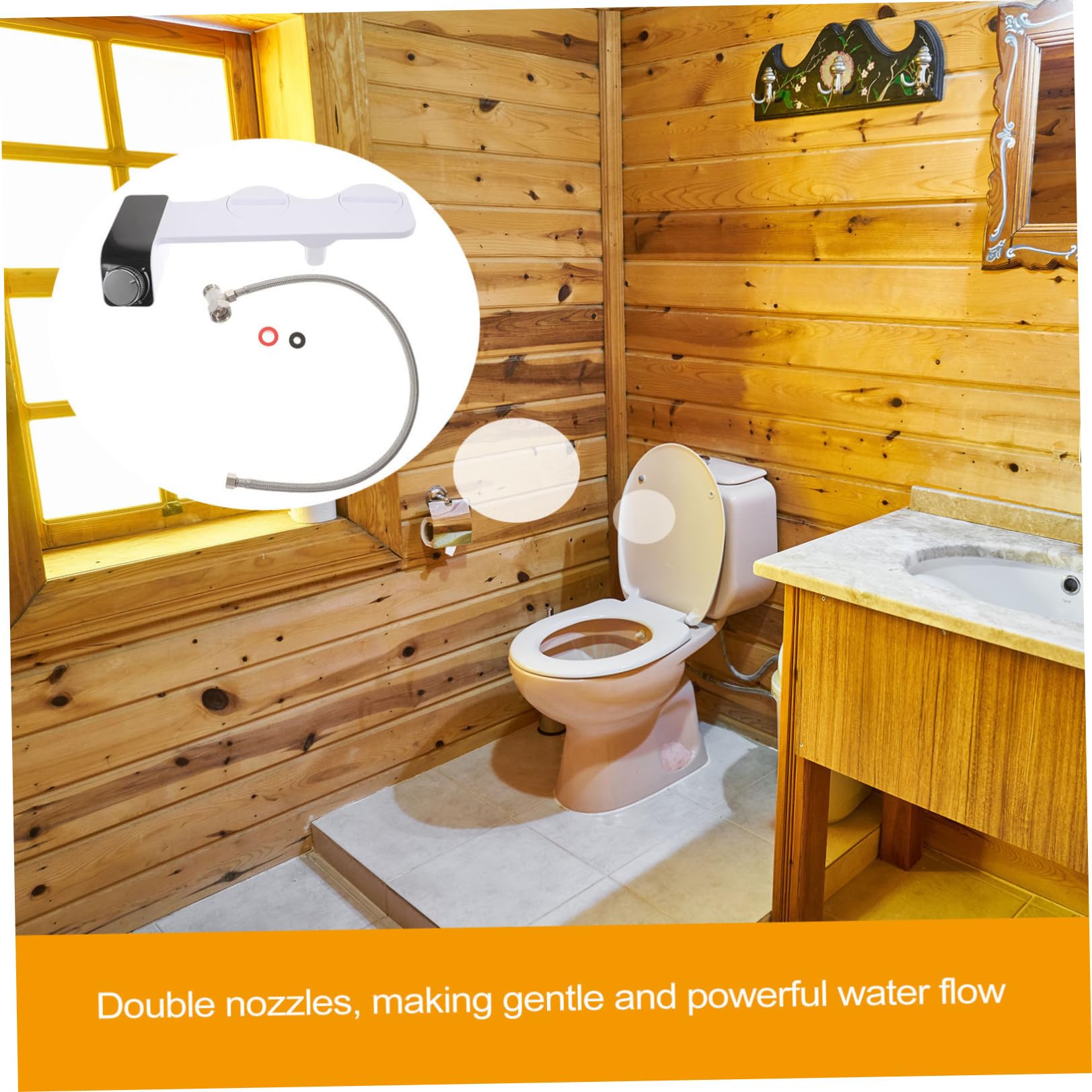 Bidet per Wc ad Attacco, Doppio Ugello Autoregolante