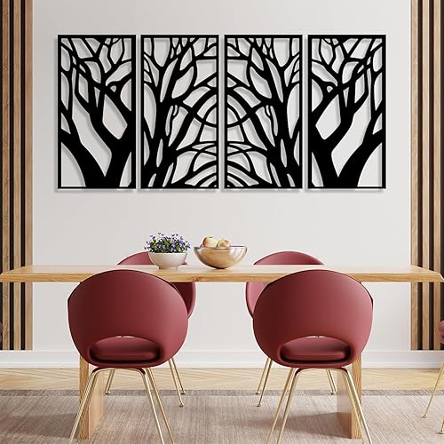 Arte de pared de metal árbol de la vida, arte de pared de árbol de la vida, decoración de pared de árbol genealógico, arte de pared de rama de árbol