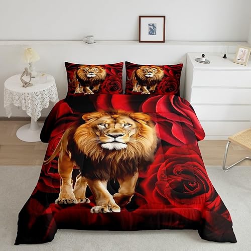 Miniatura 5 de Juego de edredón de lobo galaxia, juego de ropa de cama con luz del norte, para niños, niñas, adolescentes, cielo estrellado, aurora, decoración de