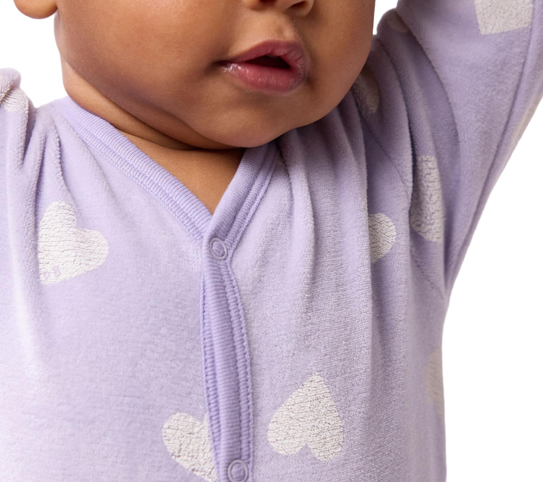 Petit Bateau Pyjama Bébé En Velours Imprimé Cœurs A0dwu01 Ropa Noche Bebé-Niñas (Pack de 1)