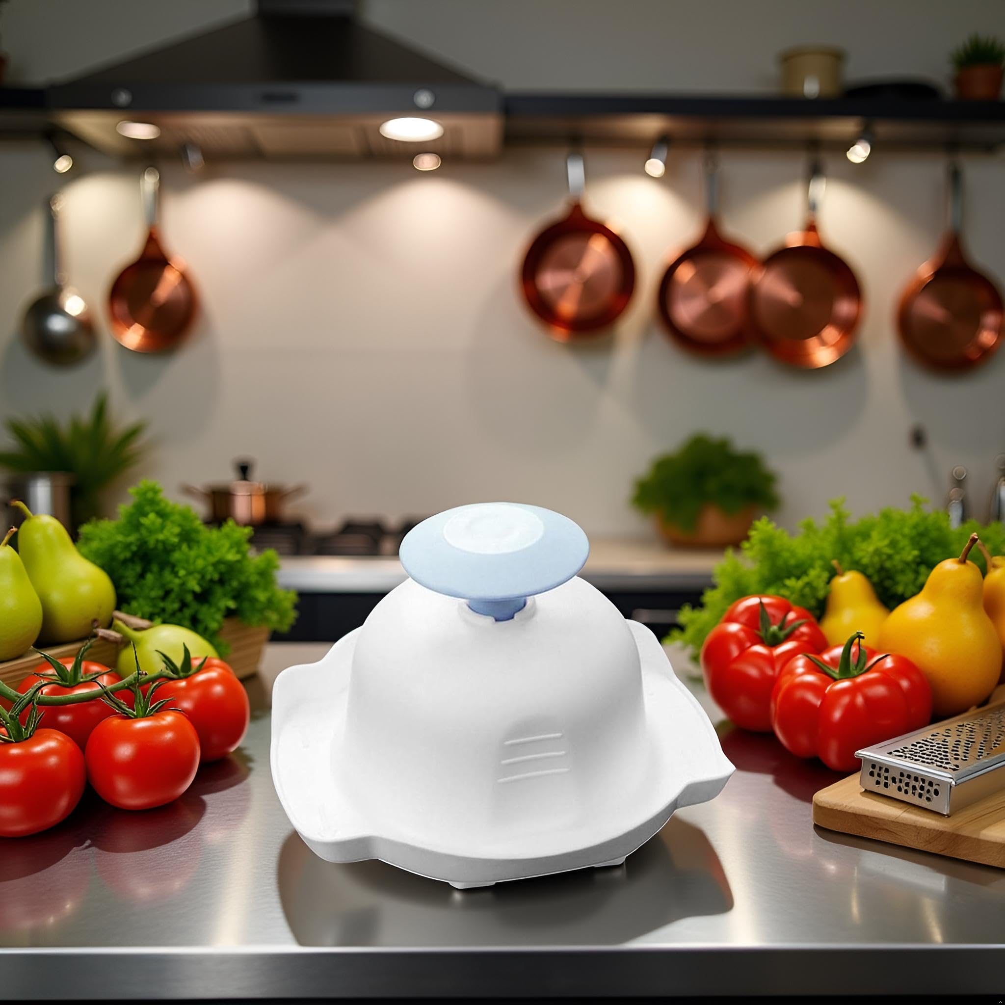 Soporte azul de seguridad alimentaria para rebanadora de mandolina, peladores protectores anticortes para dedos para rallador de verduras, cortador de alimentos, rallador de dedos, herramientas de 6
