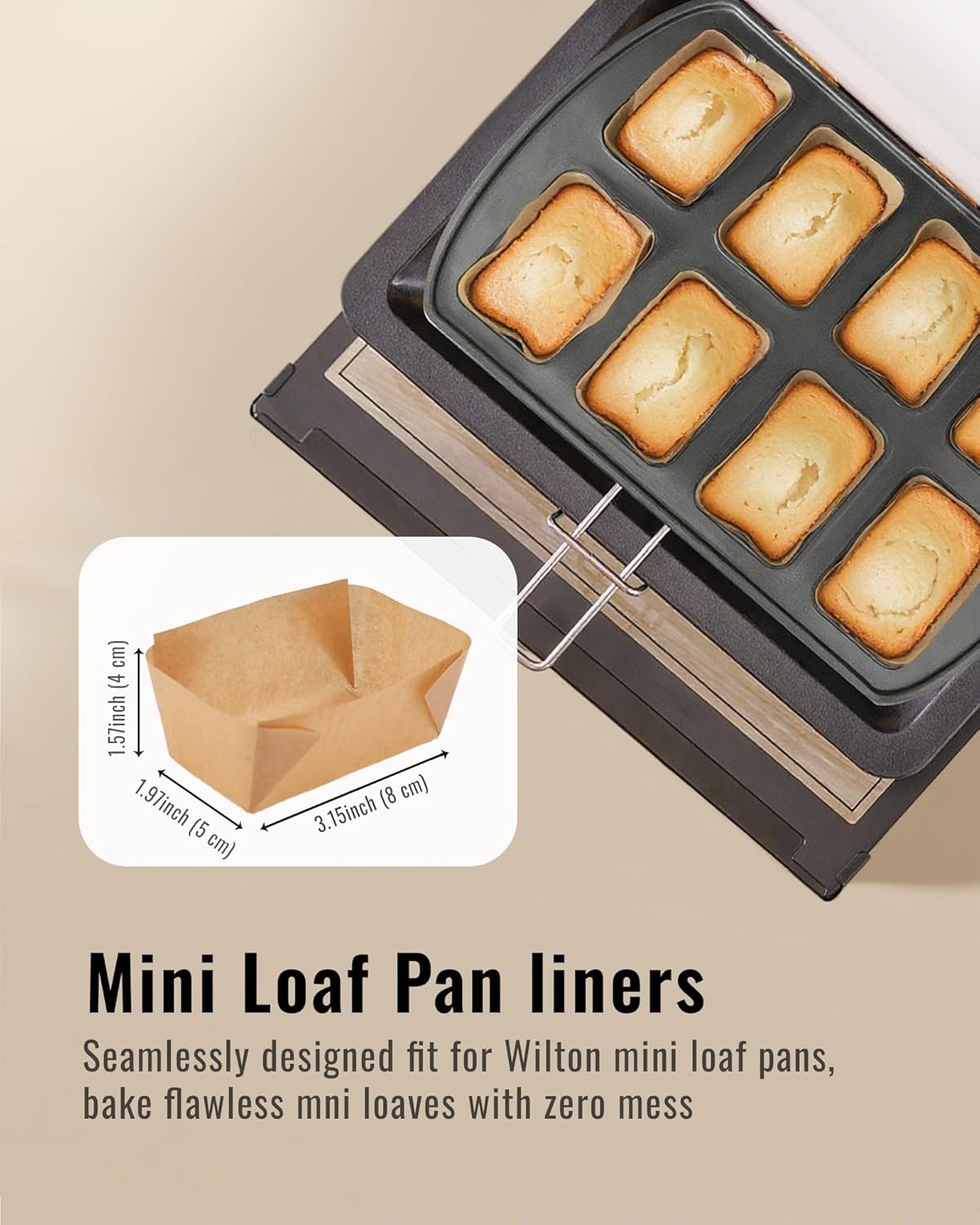 Mini Loaf Pan Liners patible with Wilton Mini Loaf Pan,