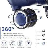 Vista 114 de Merax Equipaje, maleta extensible rígida con ruedas giratorias ligeras, Negro -, 40/48/52