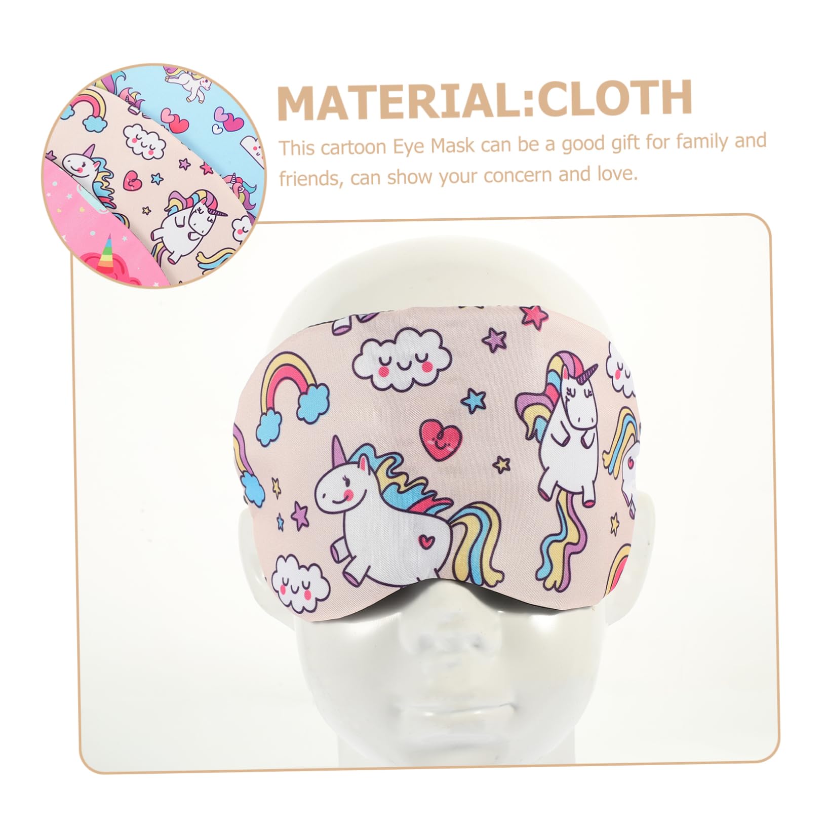 Ipetboom 20pièces Masque De Sommeil Doux Avec Motif Licorne Cache-yeux Confortable Pour Bureau Les Voyages Pour Sommeil Réparateur