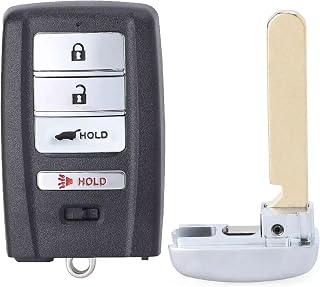 4-Button Key Fob Remote Replacement for Acura MDX 2014-2020 & RDX 2016-2018, OEM Part A2C32523200, Plastic, Compatible with SUVs, FCC ID: KR5V1X, 314MHz