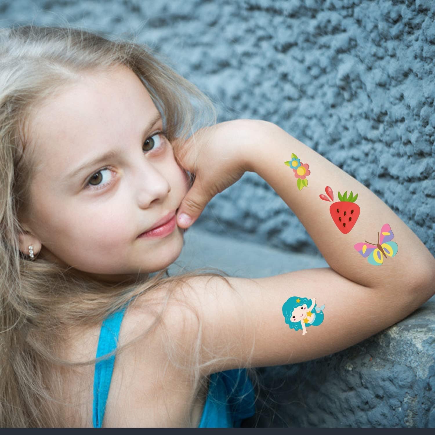 Leesgel Tatuaggi Glitter Bambina, 130 Stili Tatuaggi Temporanei per Bambini, Idea Regalo Bambina, Accessori Party