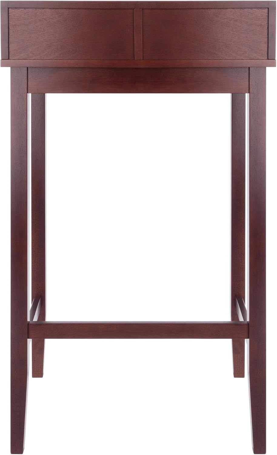 Winsome Brighton High Desk with 2-Drawer, Brown