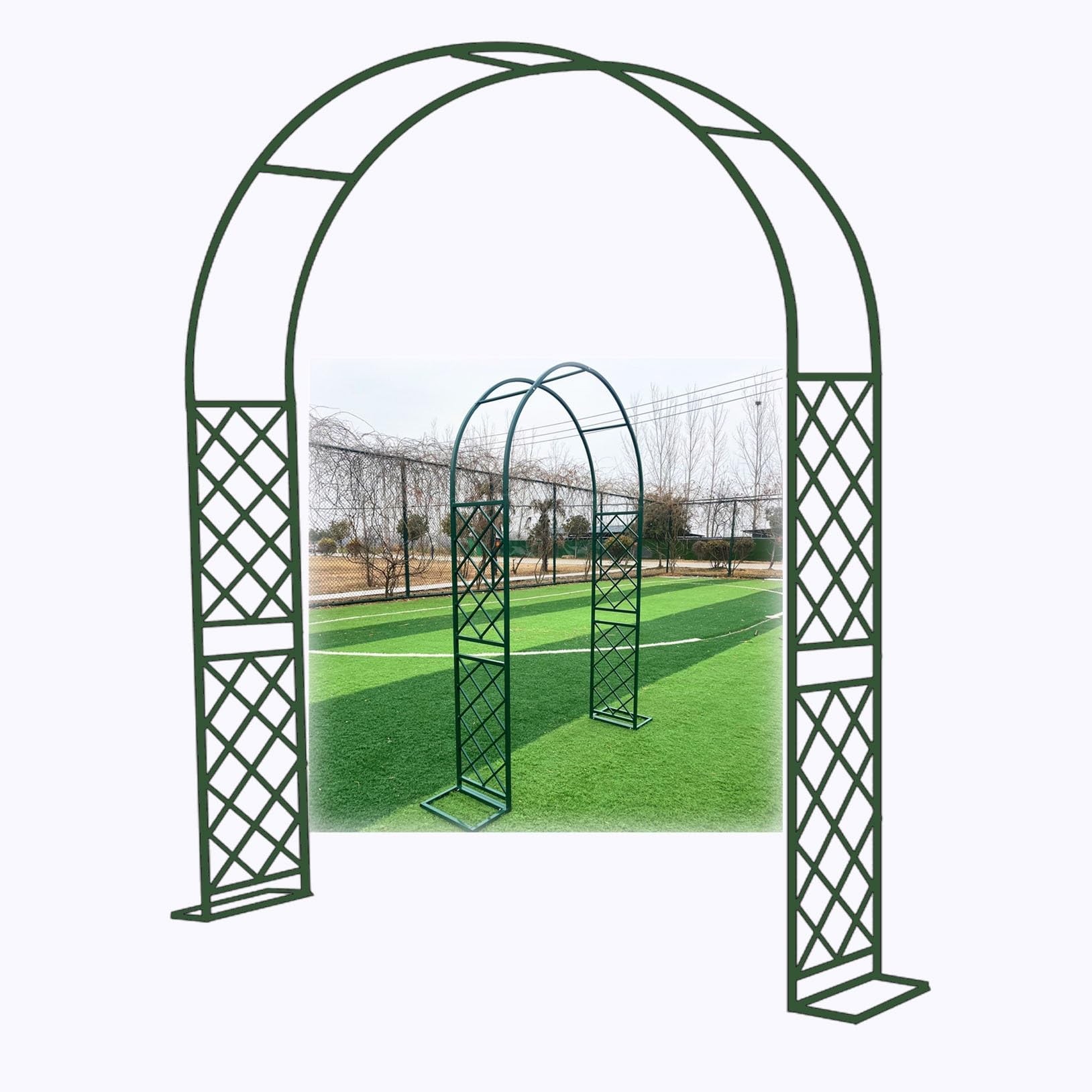 Arche de jardin en métal antirouille pour tonnelle extérieure durable