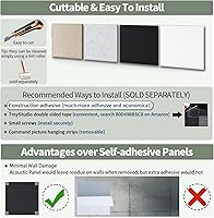 Vista 6 de TroyStudio 20 Paneles Acústicos, 12 x 12 x 0.32 Pulgadas Baldosas de Revestimiento de Pared de Fieltro de Poliéster Panel Absorbente de Sonido