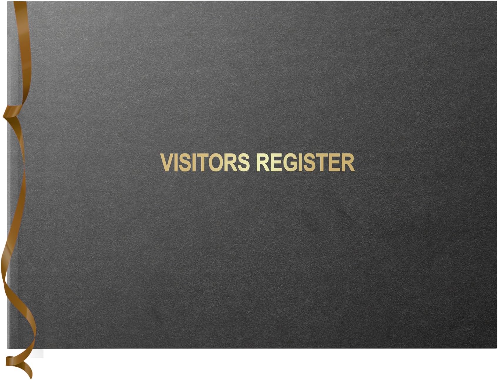 Visitor Register Sign in Log Book, Black, 9 x 7.3 x 0.75