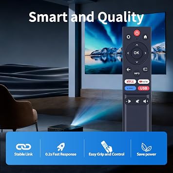 Replacement Remote Control for VIZONY DP04 Pro, NexiGo PJ40 Ultra Projector
