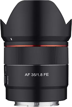 Samyang 35mm F1.8 Auto Focus Full Frame Lens for Sony E Lightweight Wide Angle, Weather Sealed, Silent STM Motor, Ultra Sharp, Fast Aperture, Compact Build, Custom Switch, Video Ready