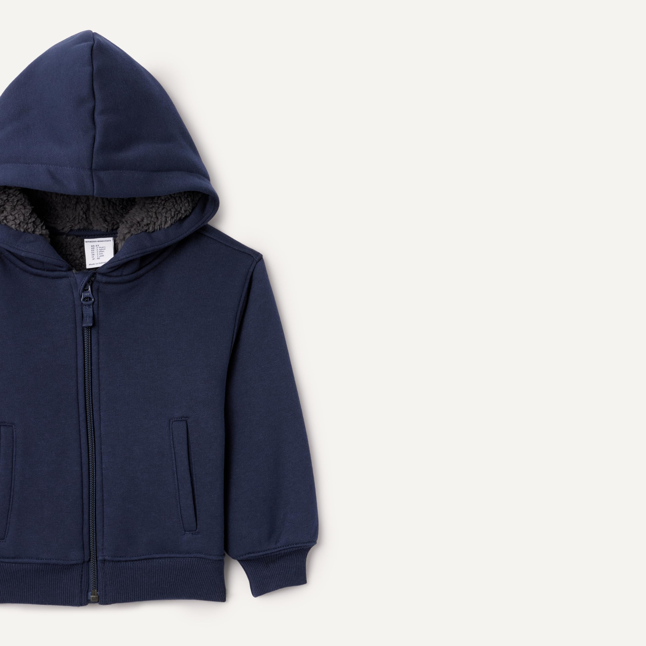 Amazon Essentials Bambini e Ragazzi Felpa con Cappuccio Sherpa Foderata