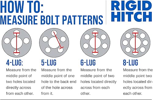 Vista 3 de Rigid Hitch Incorporated Kit de buje de remolque (BT-100-F) 4 pernos en círculo de 4 pulgadas, se adapta a husillos de 1 pulgada y 1-1/16 pulgadas