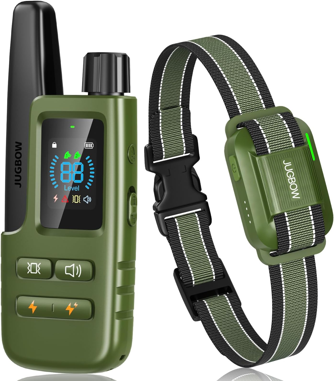 Jugbow Shock Collar for Dogs - 4200FT Dog Training Collar with Remote Control, 4 Training Modes, Security Lock, Rechargeable E Collar with IPX8 Waterproof for 5-120lbs Large Medium Small Dog